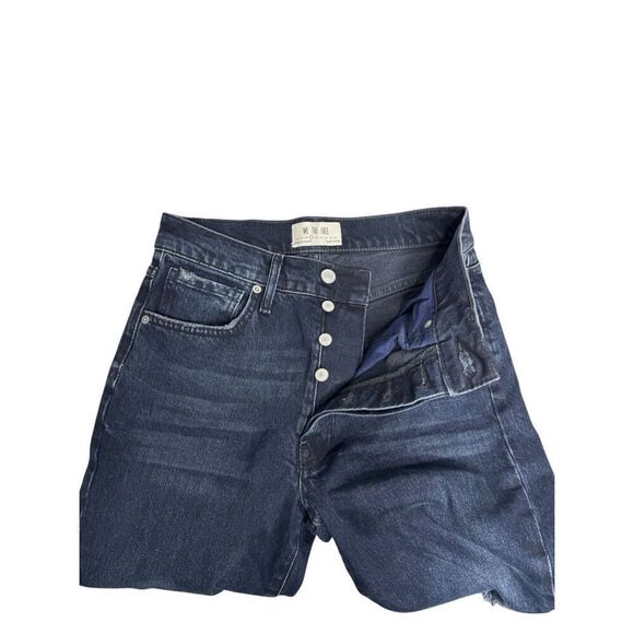 Free People We the Free Stella dark wash distressed button fly skinny jeans size - Picture 13 of 16